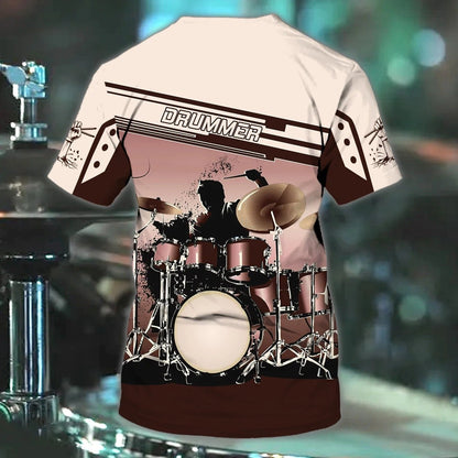 Personalized 3D Drummer Shirt, Beautiful Shirt Playing Drum, Drum Lover Gift, Present To Drummer TO2519