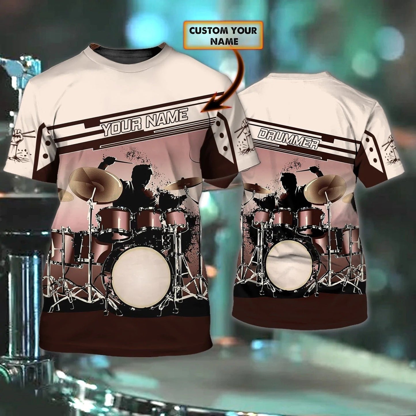 Personalized 3D Drummer Shirt, Beautiful Shirt Playing Drum, Drum Lover Gift, Present To Drummer TO2519