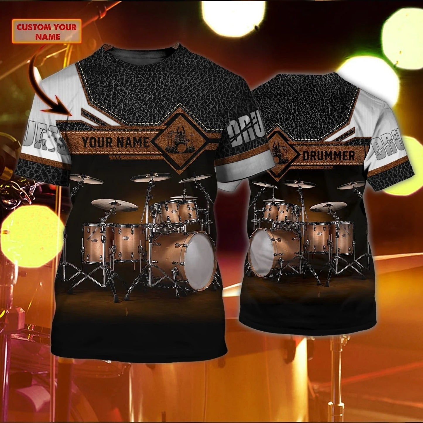 Custom Name 3D Drum Shirt, Best Gift For Drummer, Drummer Tshirt TO2518