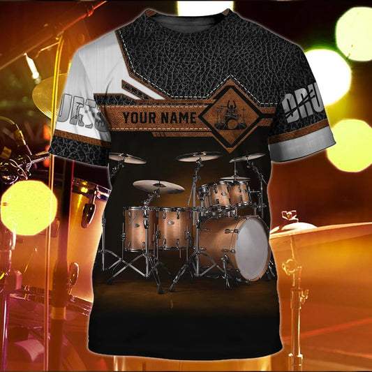 Custom Name 3D Drum Shirt, Best Gift For Drummer, Drummer Tshirt TO2518