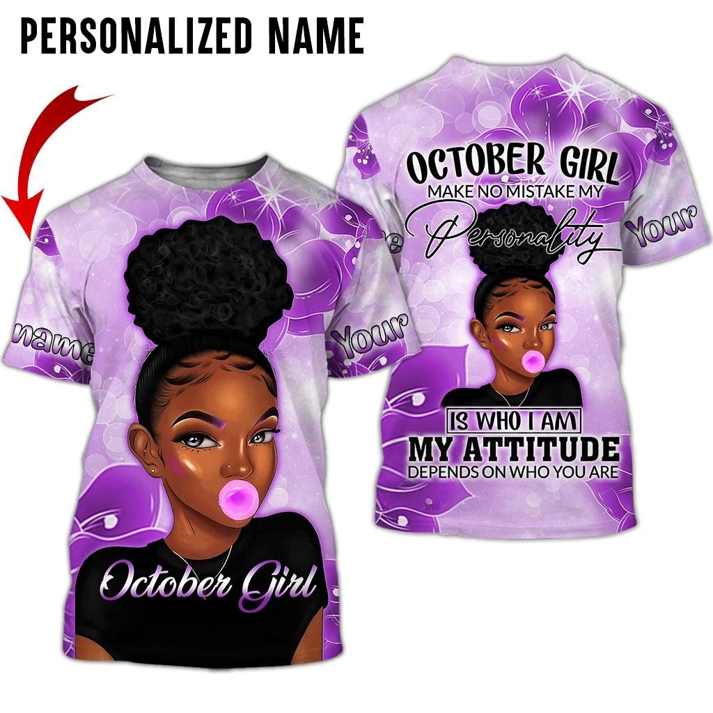 Personalized Name Birthday Outfit October Girl 3D All Over Printed Clothes TL2912R10 TO2822