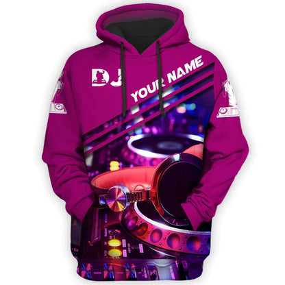 3D DJ Zip Up Hoodie, Custom DJ Clothing, Deezay Shirt Men Women, Gift For DJ TO0062