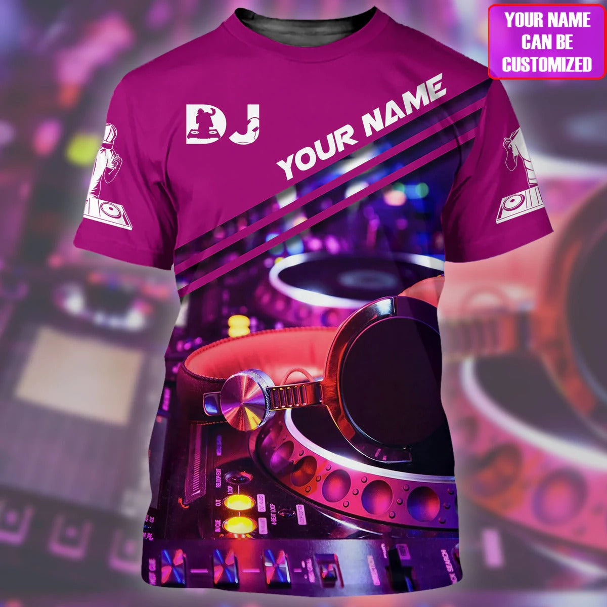 3D DJ Zip Up Hoodie, Custom DJ Clothing, Deezay Shirt Men Women, Gift For DJ TO0062