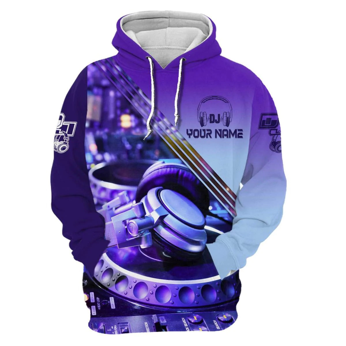 Customized 3D All Over Printed Hoodie For DJ Men Women, Zip Up DJ Design On Hoodie, Dj Shirt TO0068