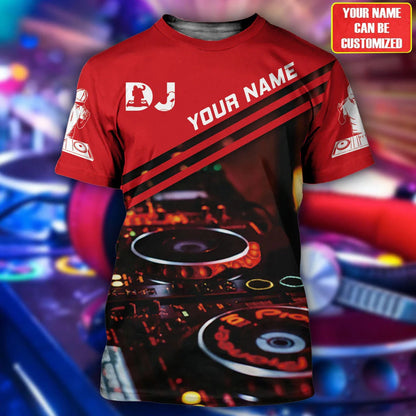 Personalized Red DJ Premium Hoodie For Men Women, DJ 3D Full Print Sweat Shirt, DJ Clothing TO0070