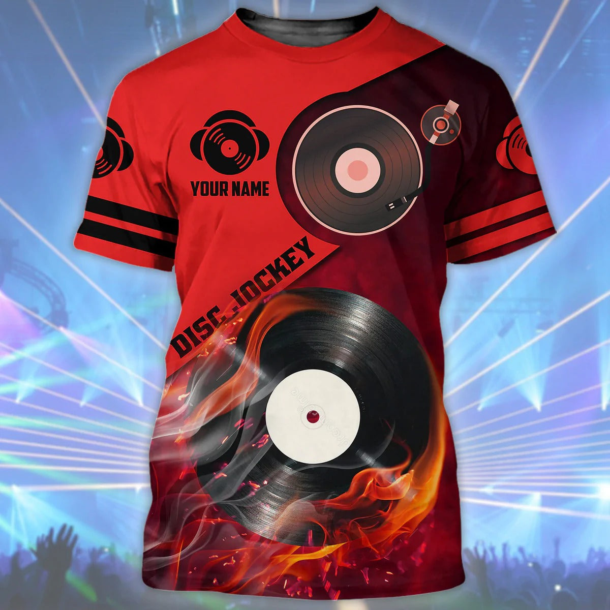 Personalized Colorful 3D Dj Shirt, Disc Jockey Gift, EDM DJ Club Uniform TO2276