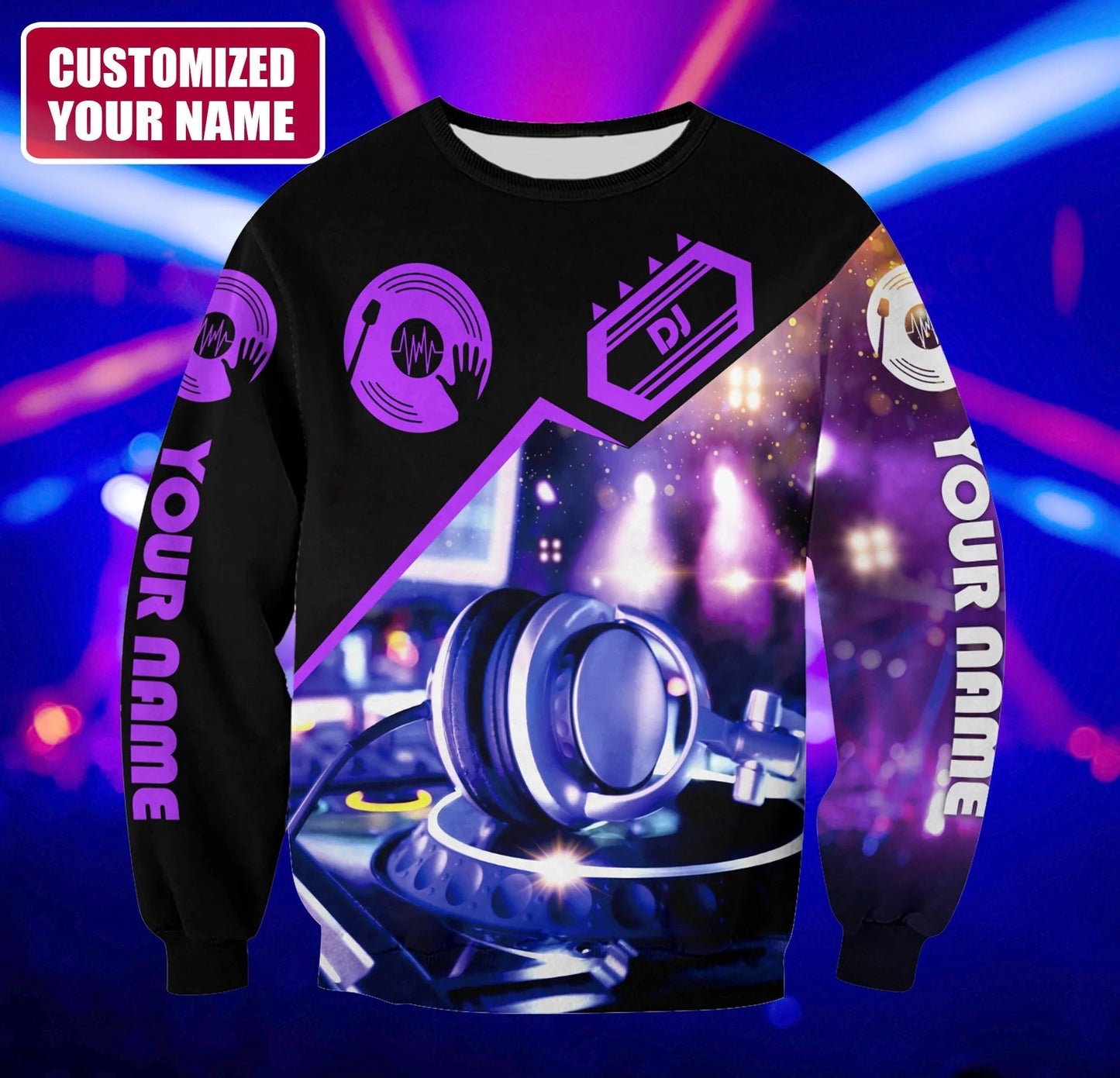 Personalized 3D DJ Shirt, DJ Hoodie, All Over Printed Unisex DJ Clothing, DJ Gift For Him Her TO0066