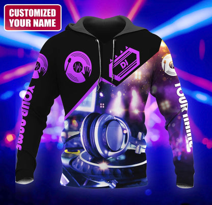 Personalized 3D DJ Shirt, DJ Hoodie, All Over Printed Unisex DJ Clothing, DJ Gift For Him Her TO0066