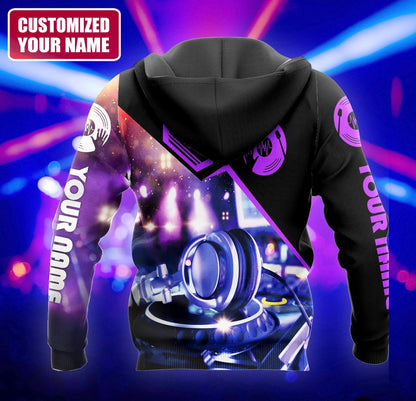 Personalized 3D DJ Shirt, DJ Hoodie, All Over Printed Unisex DJ Clothing, DJ Gift For Him Her TO0066