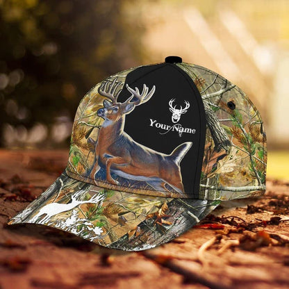 Personalized Deer Hunting Cap Gift for Dad and Son, 3D Classic Cap All Over Printed for Hunters SO0171