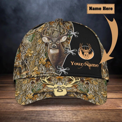 Personalized Deer Hunting Cap Gift for Dad and Son, 3D Classic Cap All Over Printed for Hunters SO0171