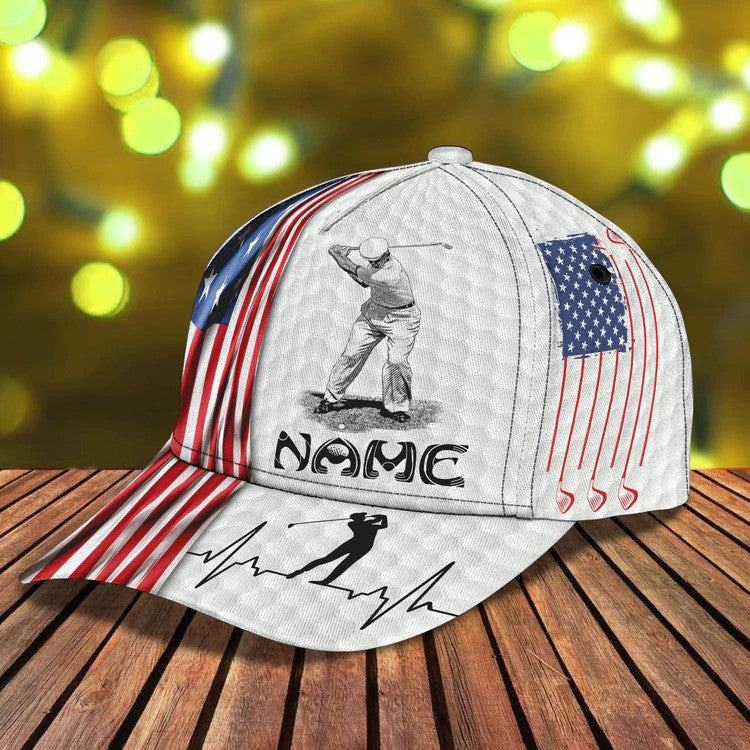 4th of July Personalized Golf Cap for Men 3D All Over Printed for Golf Players CO0011