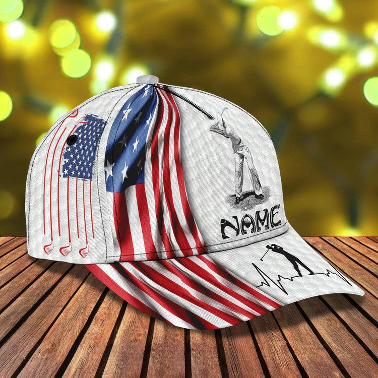 4th of July Personalized Golf Cap for Men 3D All Over Printed for Golf Players CO0011