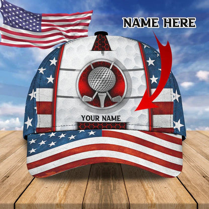 4th of July Personalized Golf Cap for Men 3D All Over Printed for Golf Players CO0011