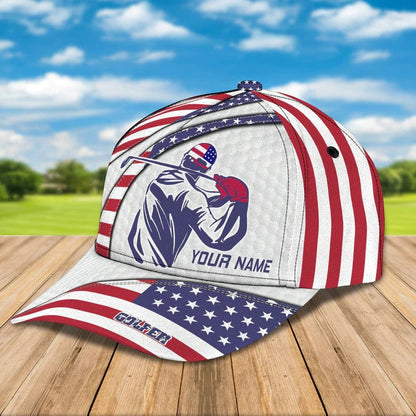 4th of July Personalized Golf Cap for Men 3D All Over Printed for Golf Players CO0011