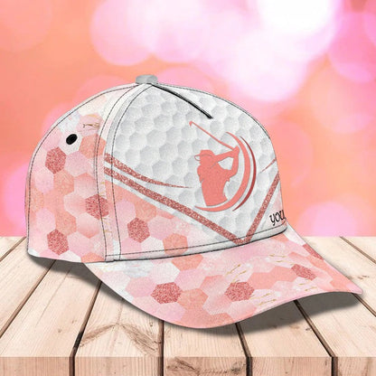 Personalized Swing Swear Repeat Golf Cap for Women, 3D Classic Cap All Over Print for Golf Women Player CO0009