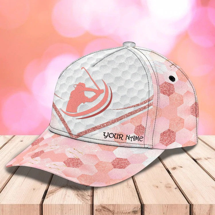 Personalized Swing Swear Repeat Golf Cap for Women, 3D Classic Cap All Over Print for Golf Women Player CO0009