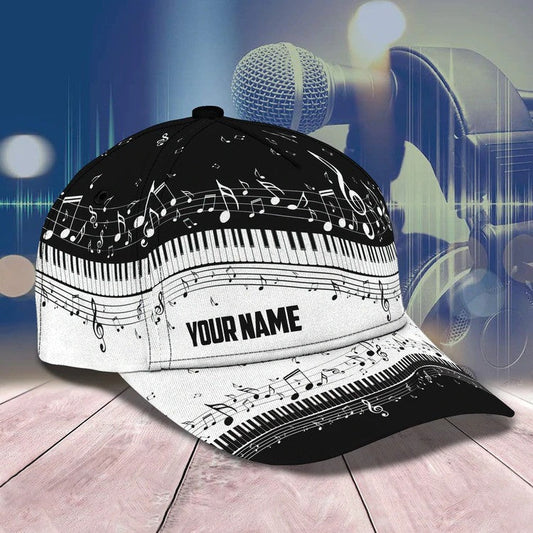 Personalized Piano Cap 3D All Over Prints for Piano Players, Hat for Friends , Gift for Son Daughter SO0410