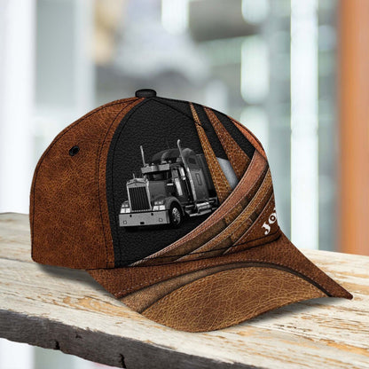 Personalized Truck Driver Cap 3D All Over Prints for Trucker, Gift for Dad Birthday, Father's Day Cap SO0038