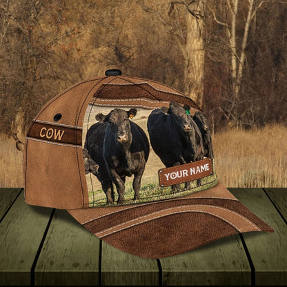 Customized Hereford Cow Farm Cap for Farmer, Special Cow Hat for Dad 3D Cap for Husband SO0172