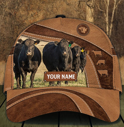 Customized Hereford Cow Farm Cap for Farmer, Special Cow Hat for Dad 3D Cap for Husband SO0172