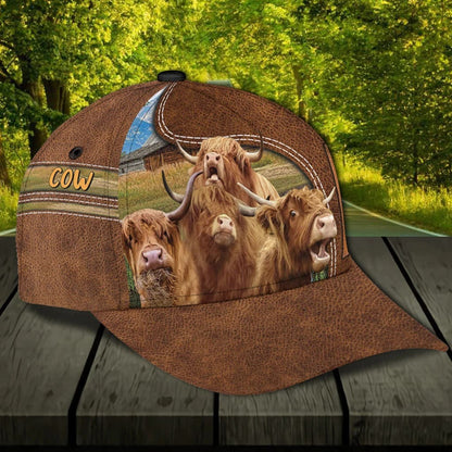 Customized Hereford Cow Farm Cap for Farmer, Special Cow Hat for Dad 3D Cap for Husband SO0172