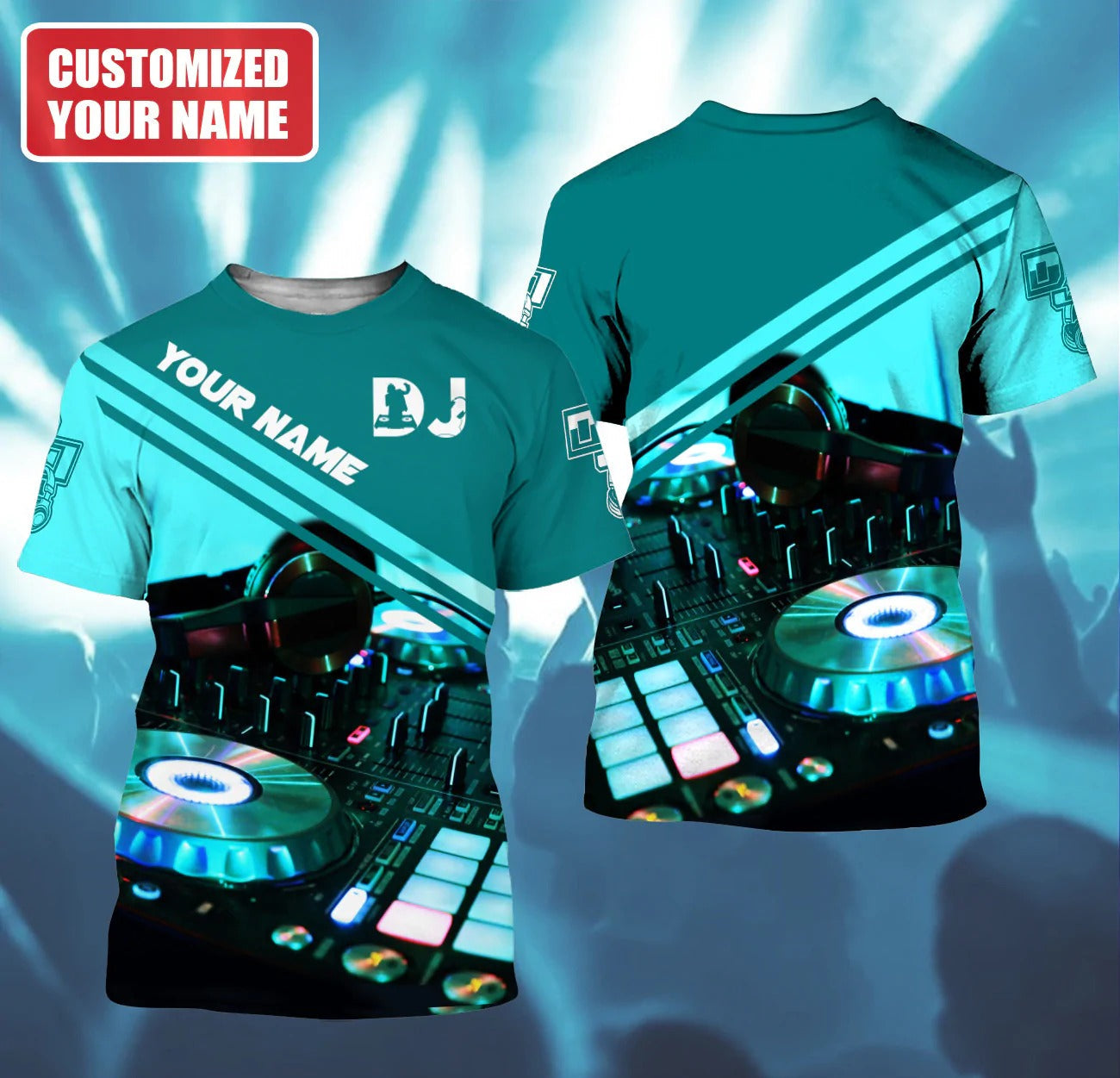 3D All Over Print DJ Hoodie Men Woman, EDM Player Shirt, Discjockey DJ 3D Zip Up Hoodie TO0065