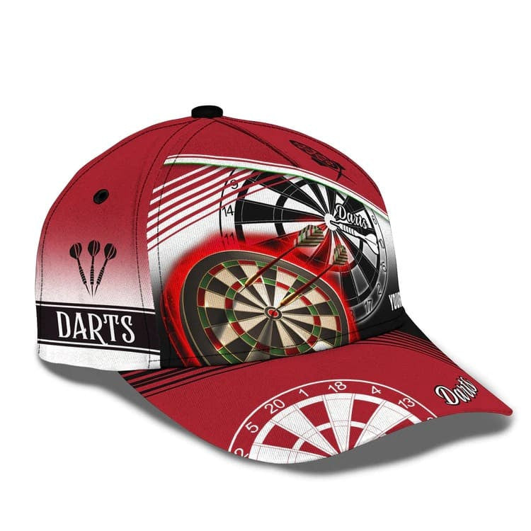 Personalized Dart 3D All Over Printed Baseball Cap, Water and Fire Art Dart Hat for Dart Lovers CO0017