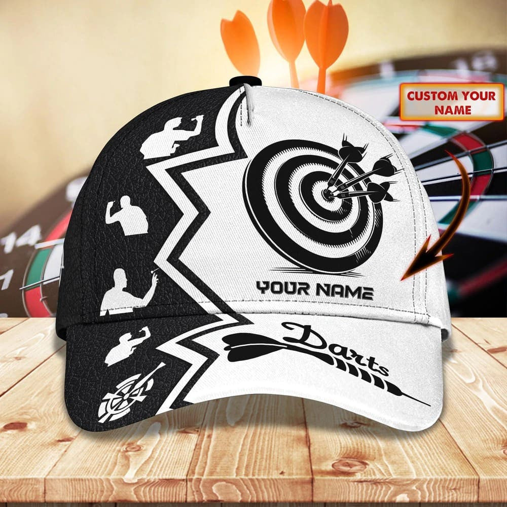 Personalized Dart 3D All Over Printed Baseball Cap, Water and Fire Art Dart Hat for Dart Lovers CO0017