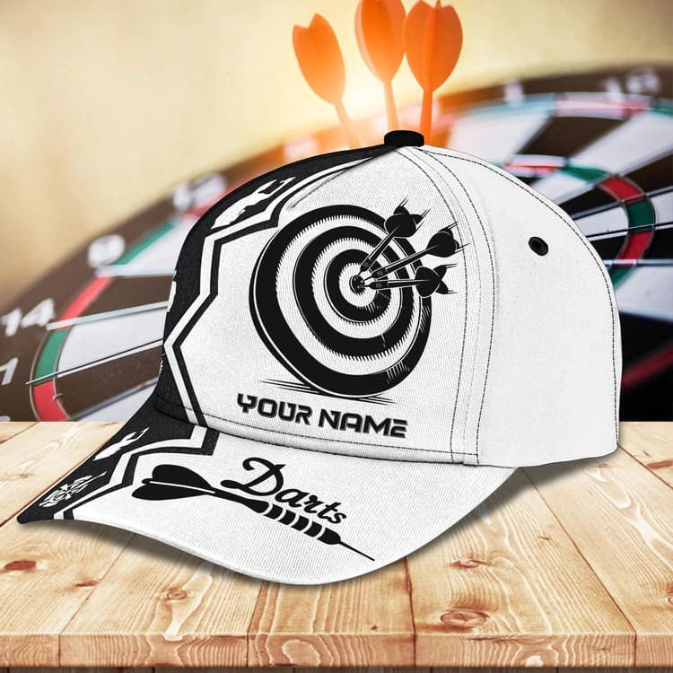 Personalized Dart 3D All Over Printed Baseball Cap, Water and Fire Art Dart Hat for Dart Lovers CO0017