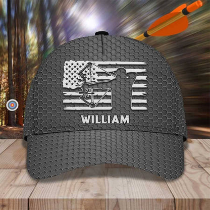 Personalized Aim Shoot Swear Repeat 3D Classic Cap for Archer, Funny Archery hat for Man SO0061