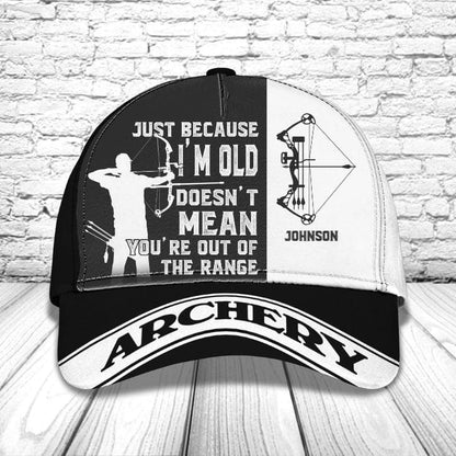 Personalized Aim Shoot Swear Repeat 3D Classic Cap for Archer, Funny Archery hat for Man SO0061