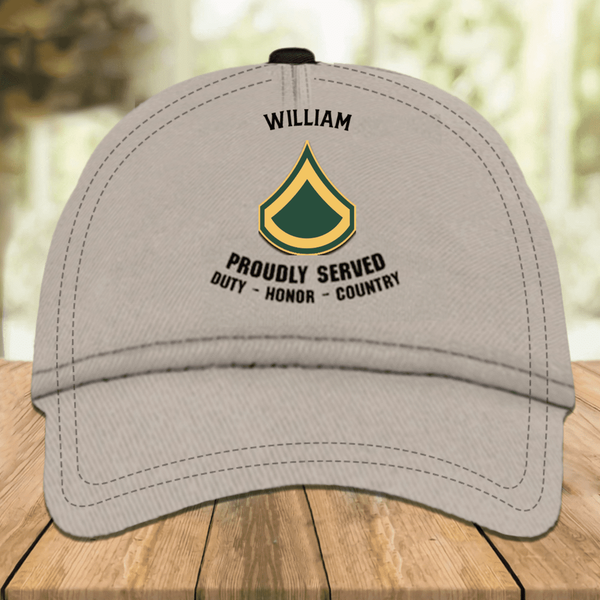 Army Veteran Personalized Classic Cap - Custom Army Ranking Baseball Cap, Army Hat Gift for Husband and Dad Army SO0035