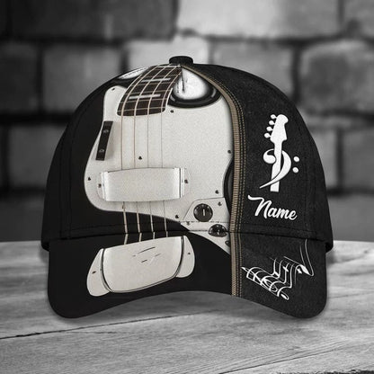 Customized Guitar Cap for Him, 3D Baseball Cap All Over Printed Gift for Guitar Lovers, Boyfriend Guitar Hat Gift for Birthday SO0163