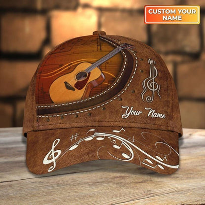 Customized Guitar Cap for Him, 3D Baseball Cap All Over Printed Gift for Guitar Lovers, Boyfriend Guitar Hat Gift for Birthday SO0163