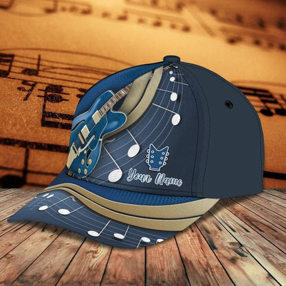 Customized Guitar Cap for Him, 3D Baseball Cap All Over Printed Gift for Guitar Lovers, Boyfriend Guitar Hat Gift for Birthday SO0163