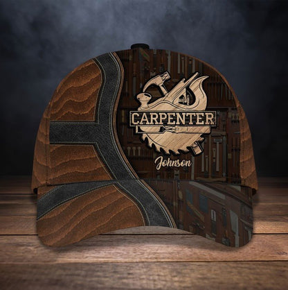 Customized Carpenter Hat for Dad's Birth's Day Gift, Carpenter 3D Cap All Over Printed SO0401