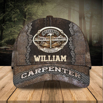 Customized Carpenter Hat for Dad's Birth's Day Gift, Carpenter 3D Cap All Over Printed SO0401