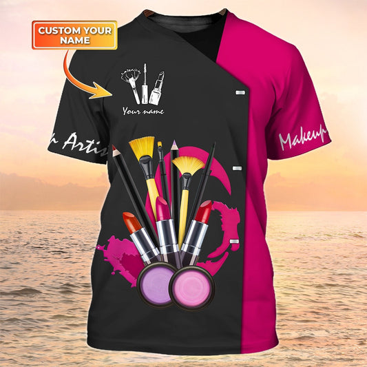 Make up Artist Shirts Beauty Uniform 3D Custom T Shirt TO2121