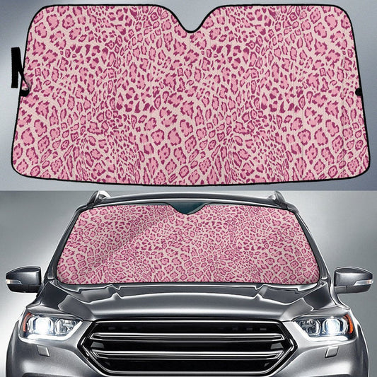Pink Tone Leopard Skin Texture Car Sun Shades Cover Auto Windshield Lasfour SO0388