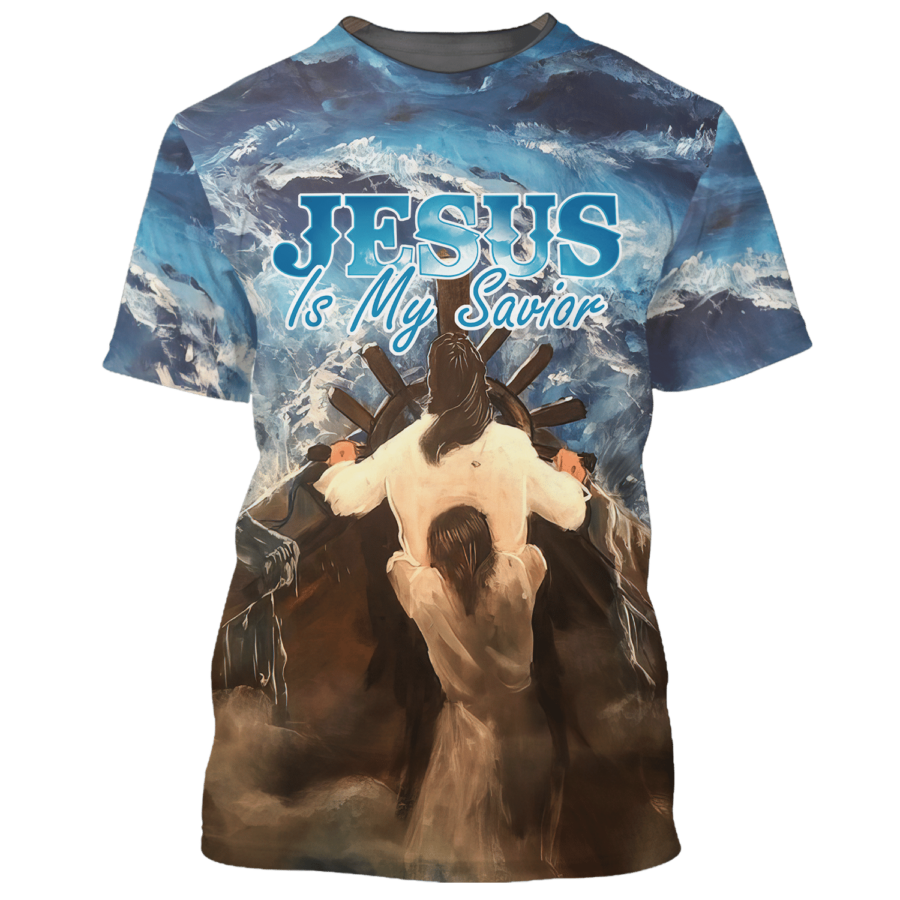 3D All Over Printed Jesus Is My Savior T Shirt Love Jesus God Shirts Lasfour TO1656