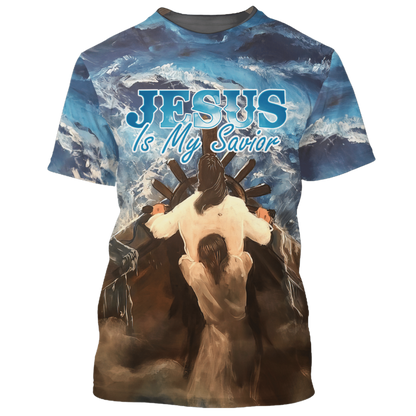 3D All Over Printed Jesus Is My Savior T Shirt Love Jesus God Shirts Lasfour TO1656