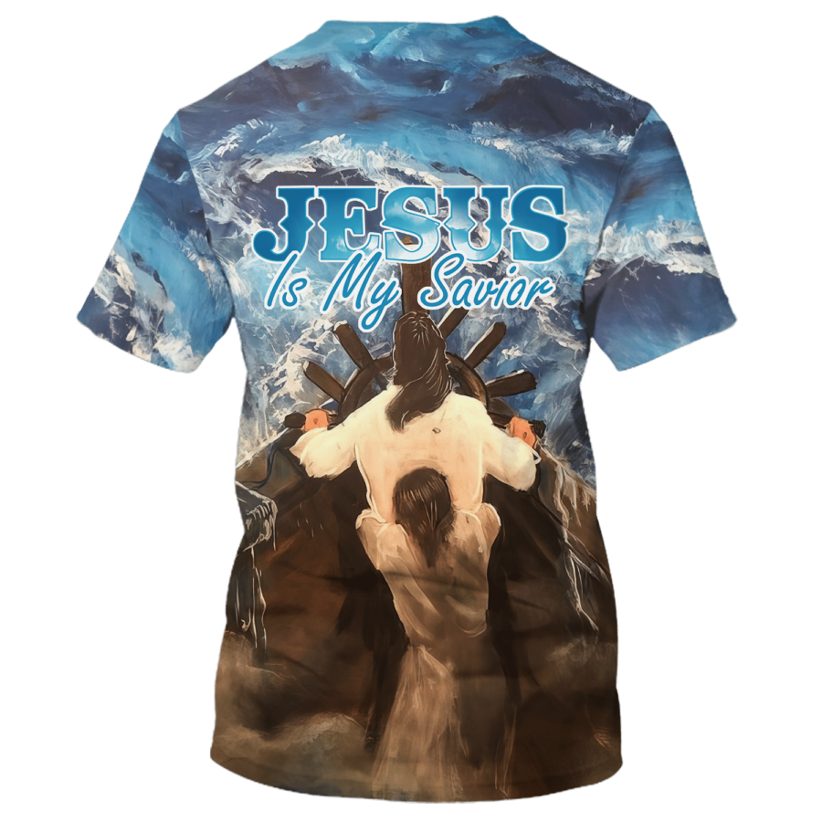 3D All Over Printed Jesus Is My Savior T Shirt Love Jesus God Shirts Lasfour TO1656