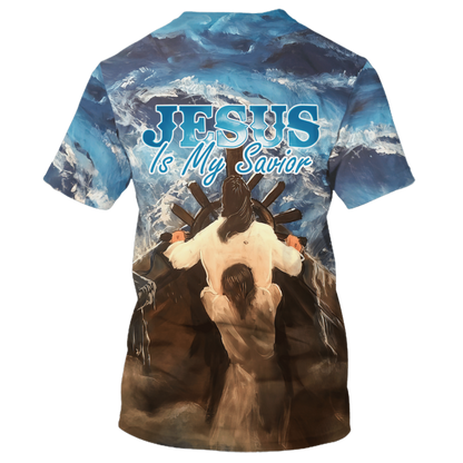 3D All Over Printed Jesus Is My Savior T Shirt Love Jesus God Shirts Lasfour TO1656