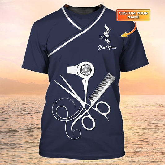 Hairdresser Tools 3D Shirt Custom Hair Salon Uniform Hair Salon Gifts TO2144