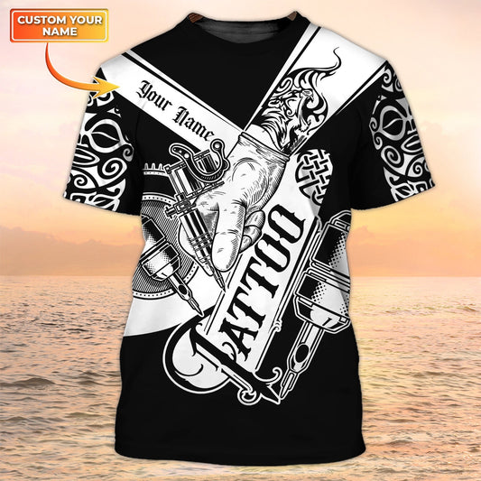 3D All Over Print Tattooist Tshirts, Tattoo Style T Shirts, Custom T Shirt Tattoo Uniform TO2171