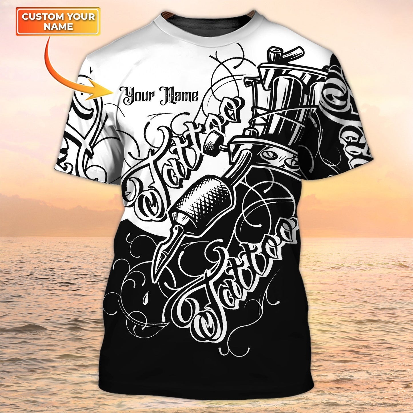 Tattoo Camo, Tattooist Tshirts, Tattoo Style Shirt, Custom T Shirt Uniform Tattoo Shop TO2174