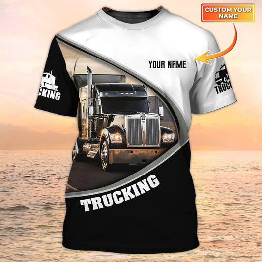 Custom Trucker Shirt With Name 3D Trucking Sublimation On Shirt TO2004