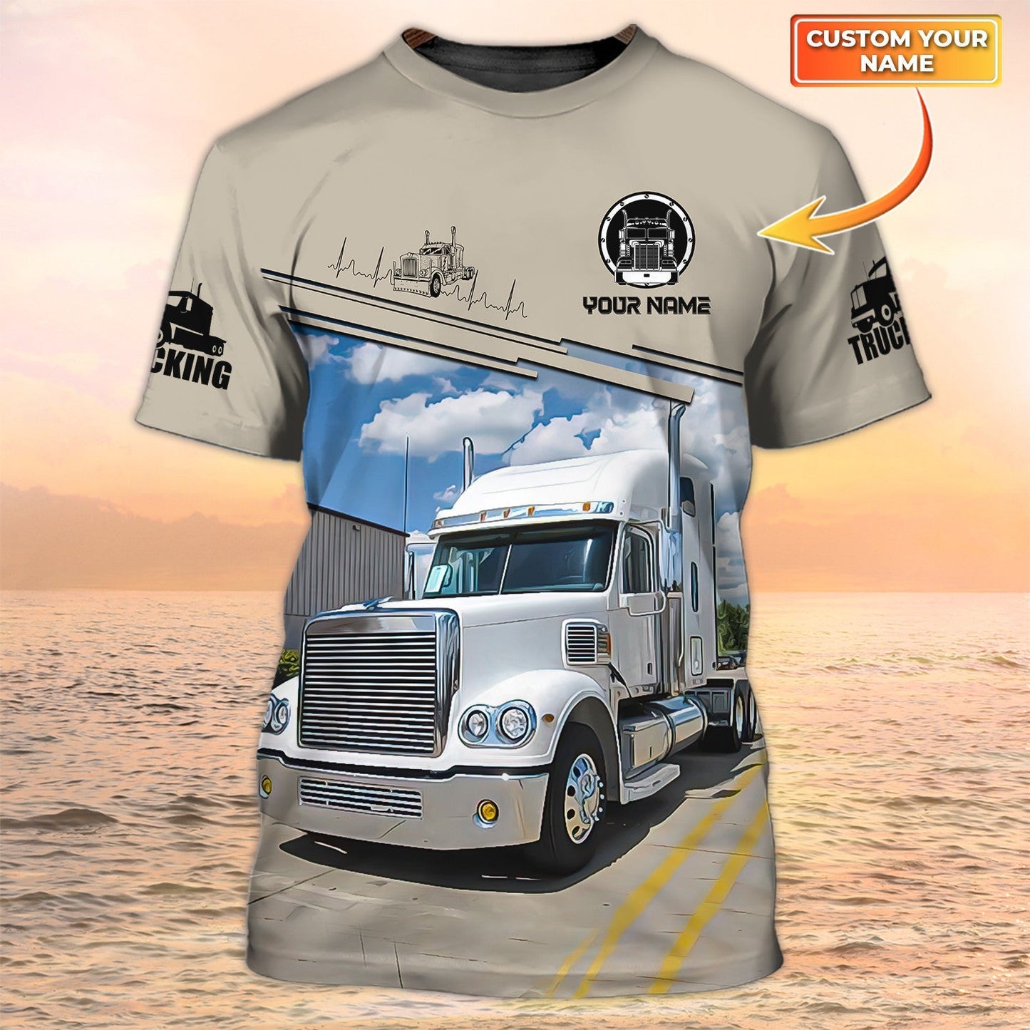 Custom Name Truck Driver Shirt Trucker Tshirts Big Truck T Shirts Men Women TO2008