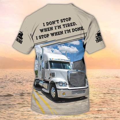 Custom Name Truck Driver Shirt Trucker Tshirts Big Truck T Shirts Men Women TO2008